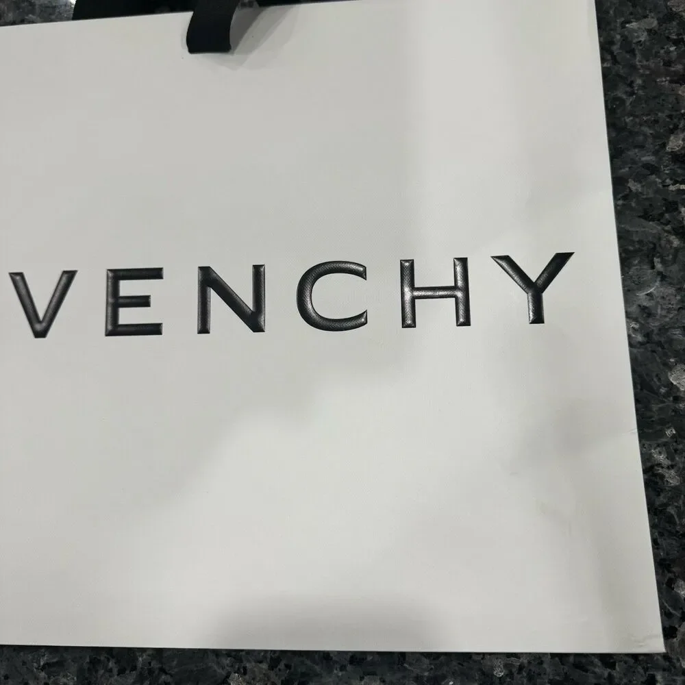 Givenchy White Black Shopping 2026 Gift Bag Tote 12.5” x 16” x 5”